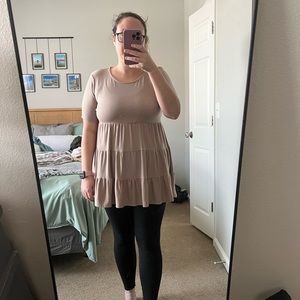 Mocha tiered tunic